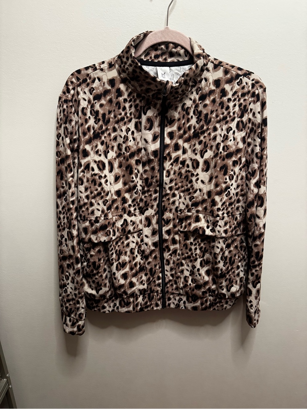 NWOT Members Mark Leopard Print Travel Jacket